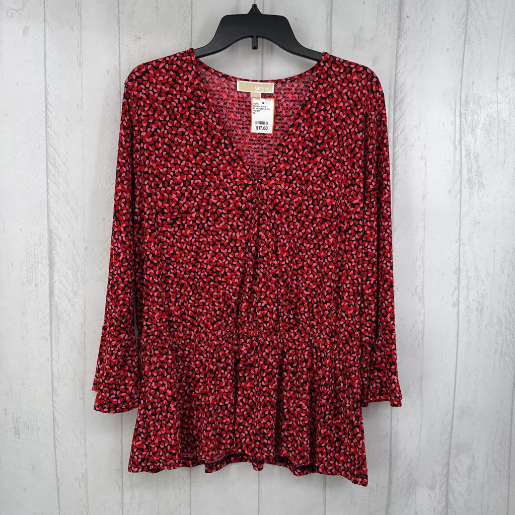 XL crossover l/s peplum top
