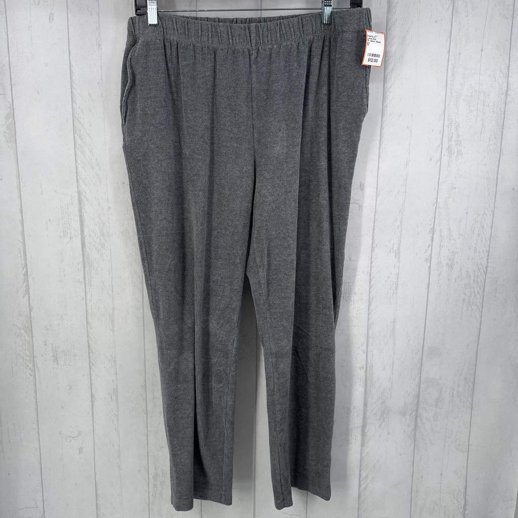 1X velour ribbed pull-on pant