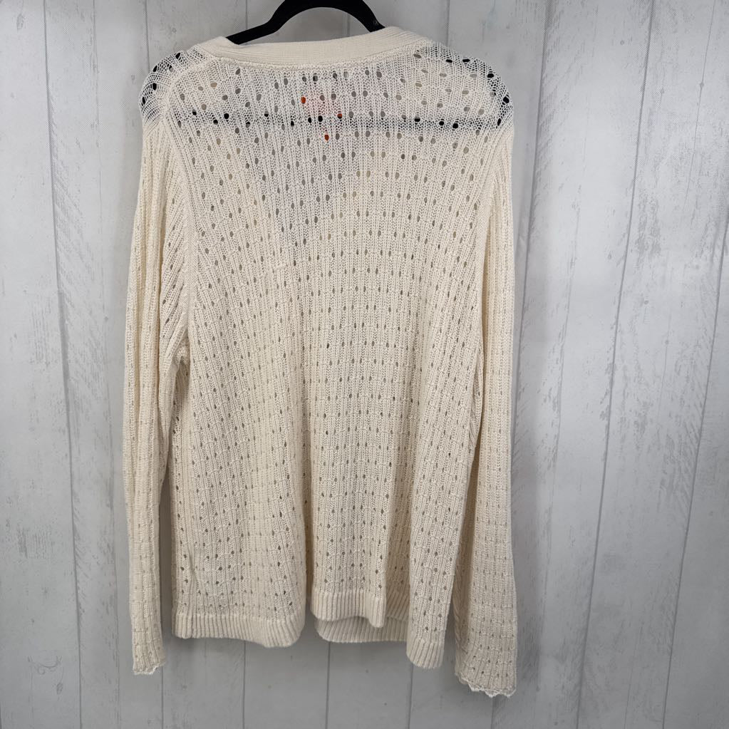 2X crochet button front cardi