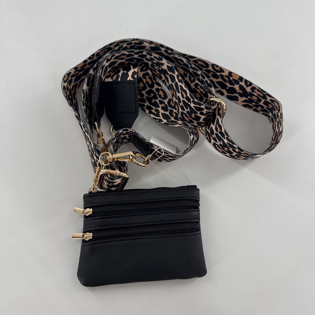 cheetah purse strap w/ pouch