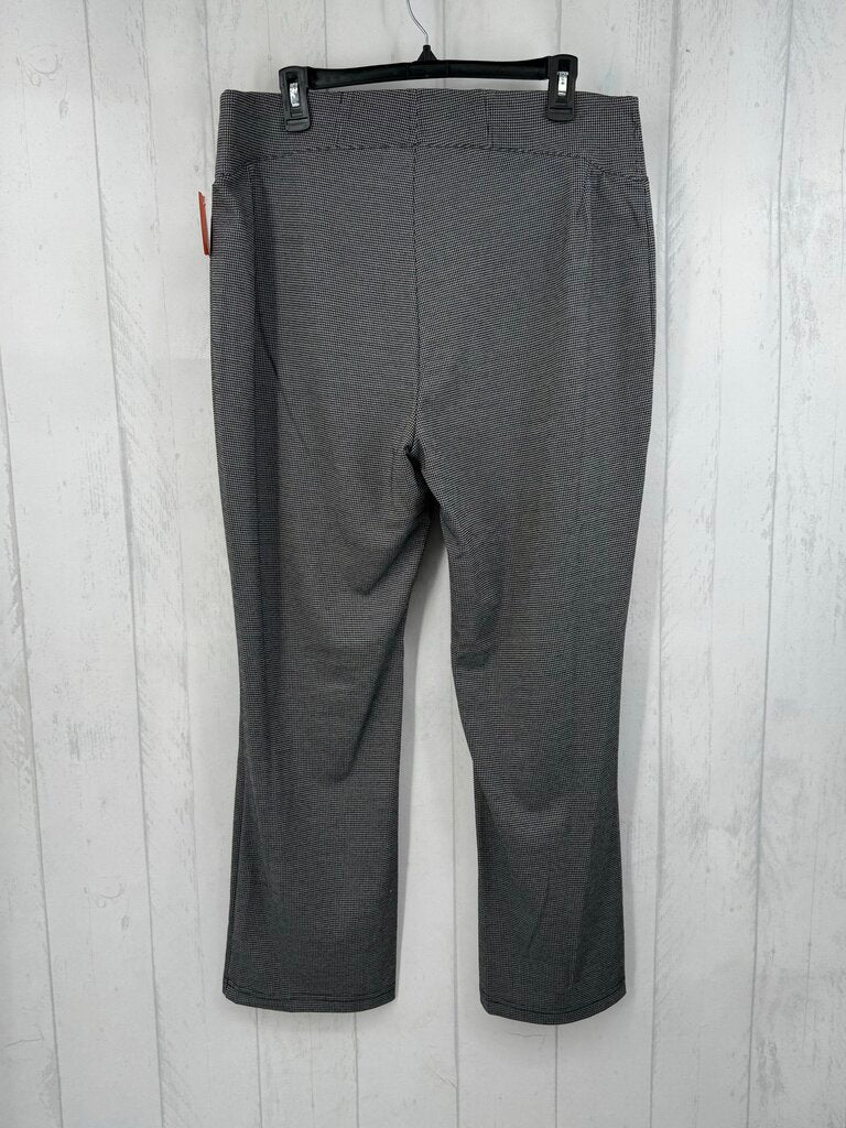 1X checkered pull-on bootcut pant