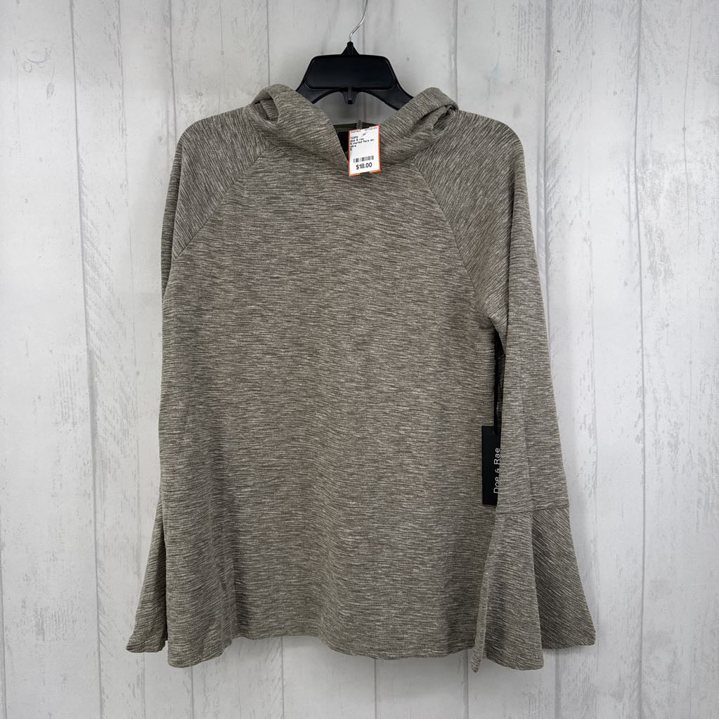 S marled flare slv pullover