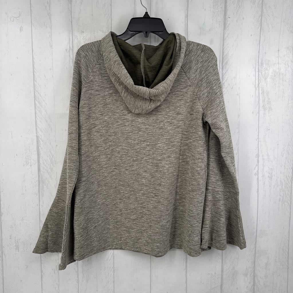 S marled flare slv pullover