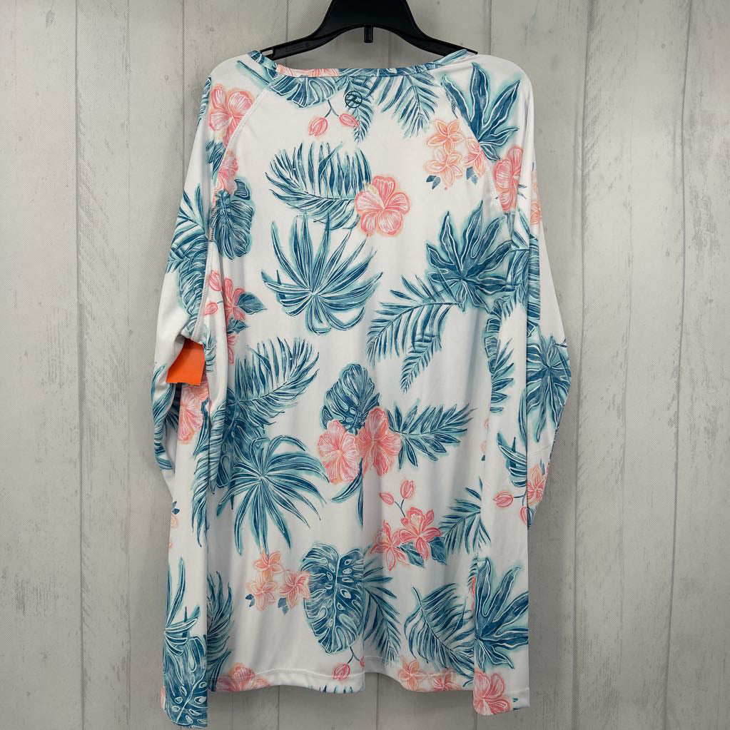 XXL tropical print l/s tee
