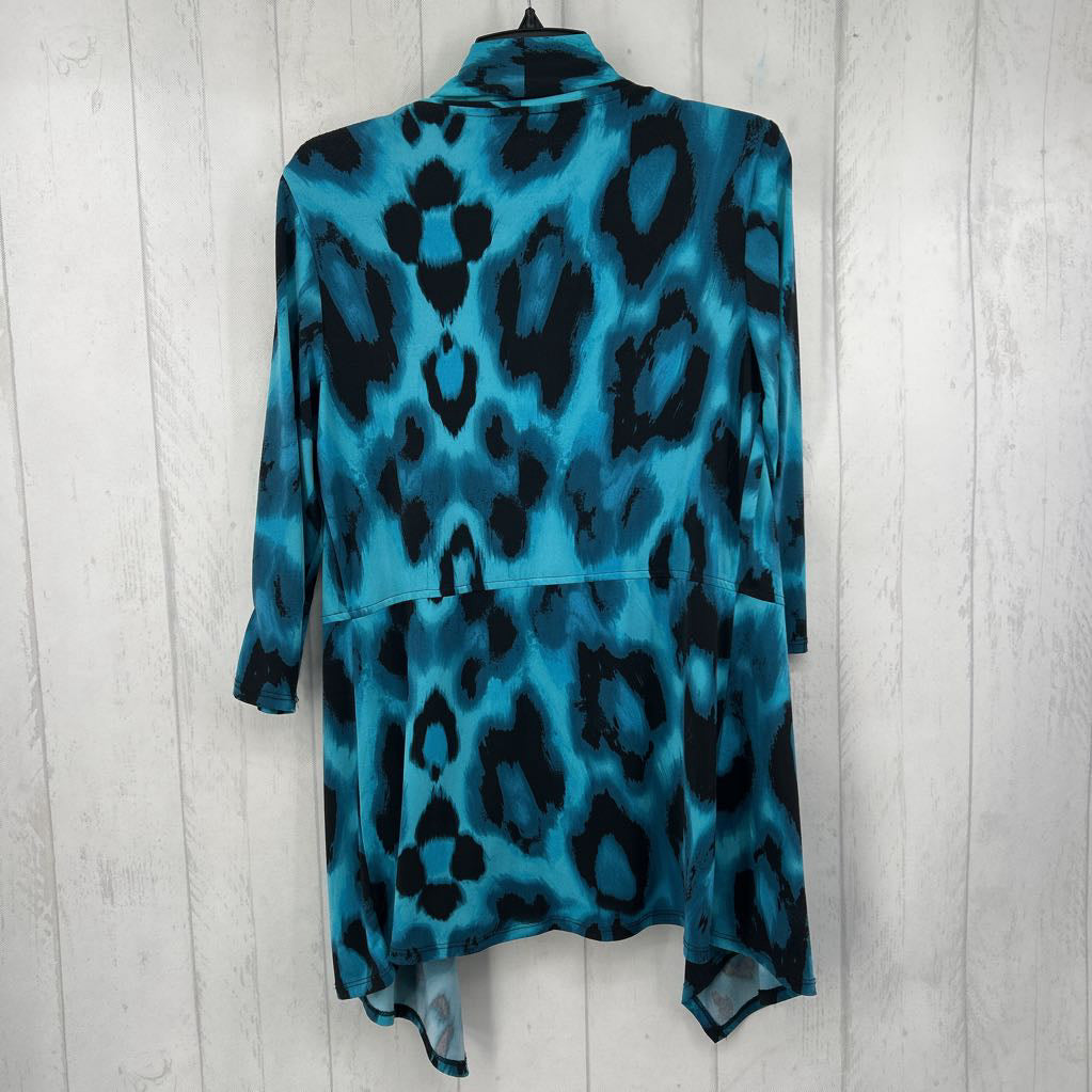 10 printed flowy 3/4 slv cardi