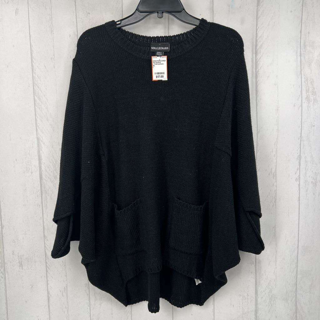 L front pockets drop shoulder sweater