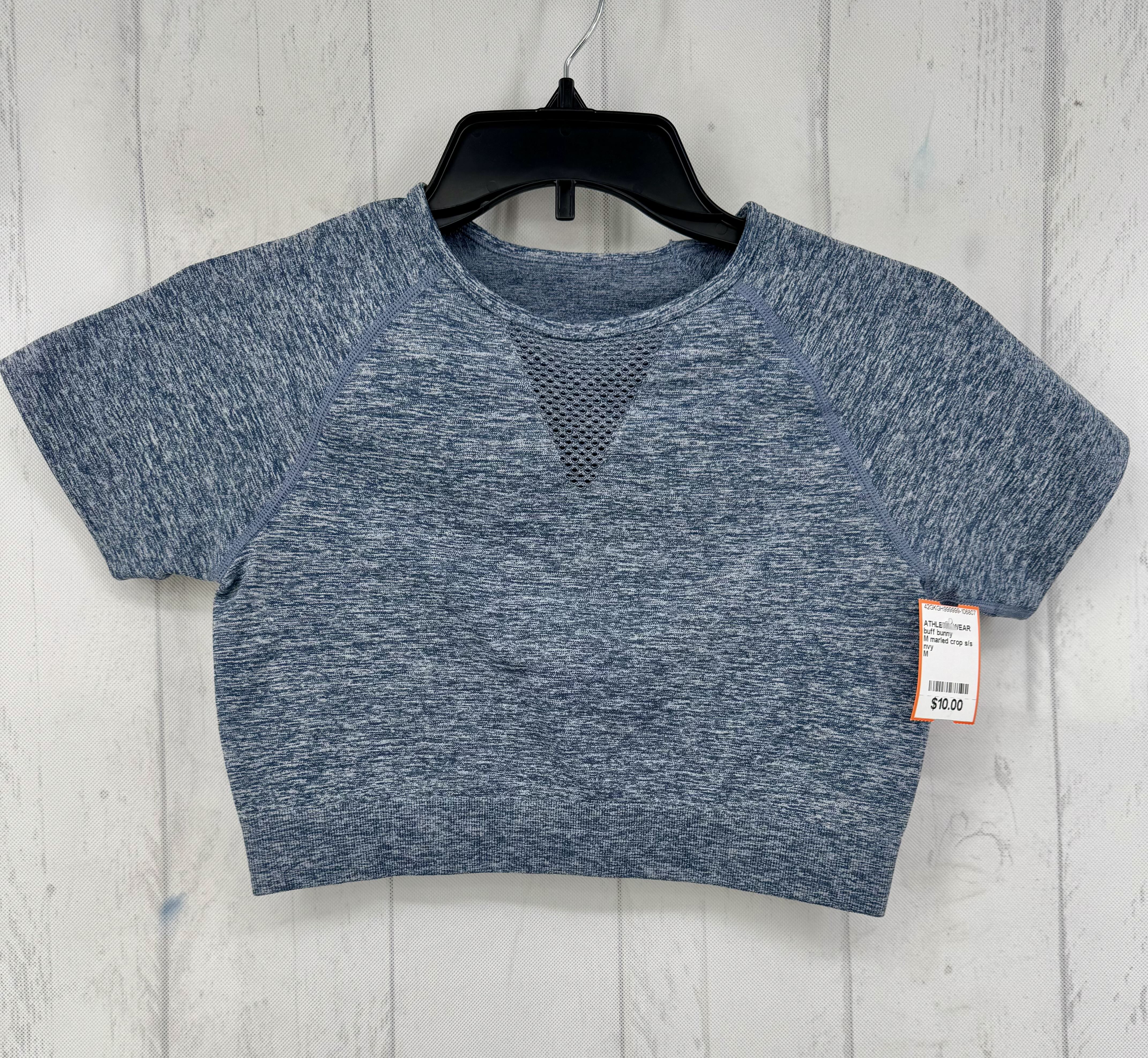 M marled crop s/s top