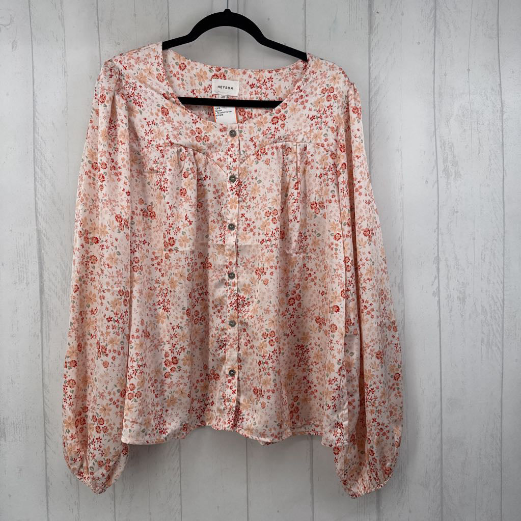 L flo print l/s top