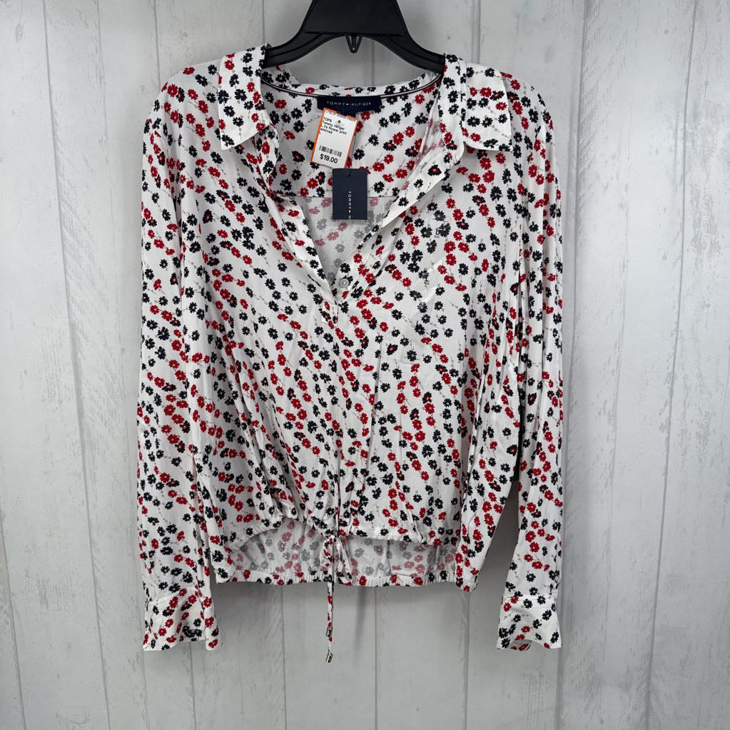 L l/s flower print shirt