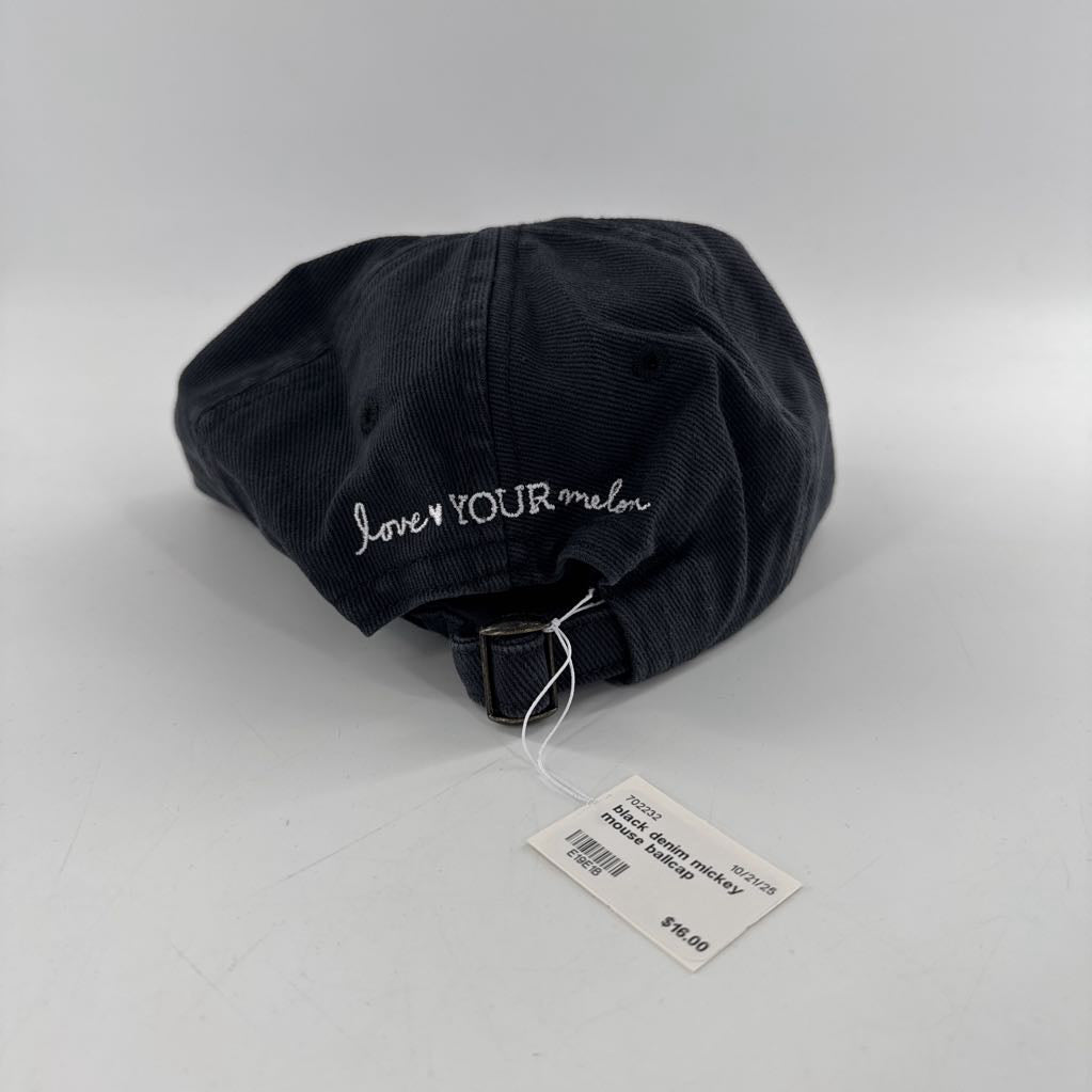 black denim mickey mouse ballcap