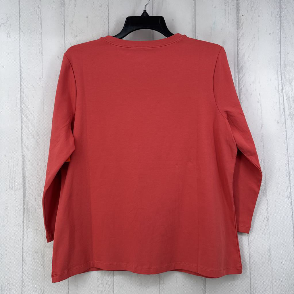 L v-neck 3/4 slv top