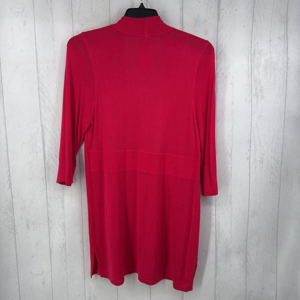 L open front 3/4 slv cardi