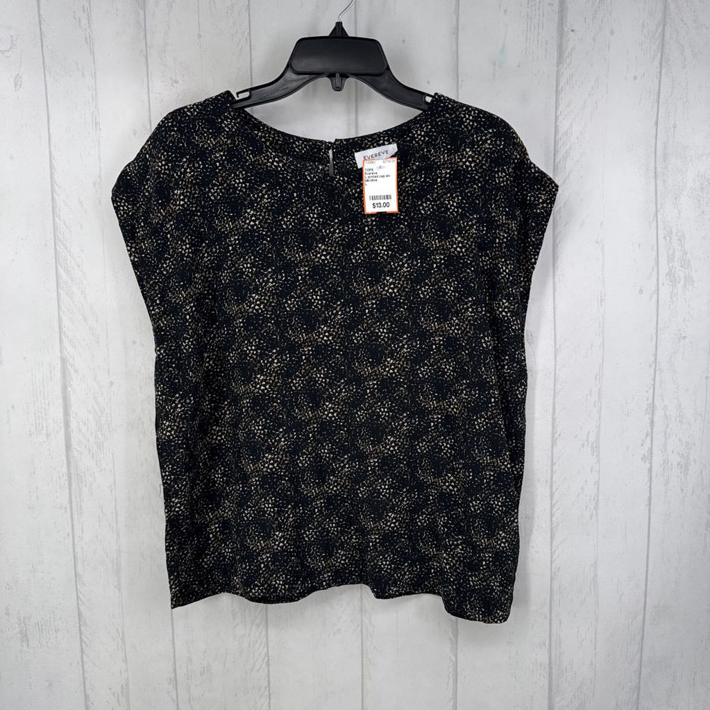L printed cap slv top