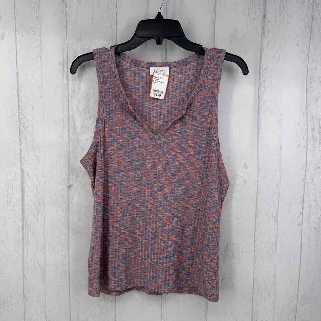 L notch-neck rib knit tank
