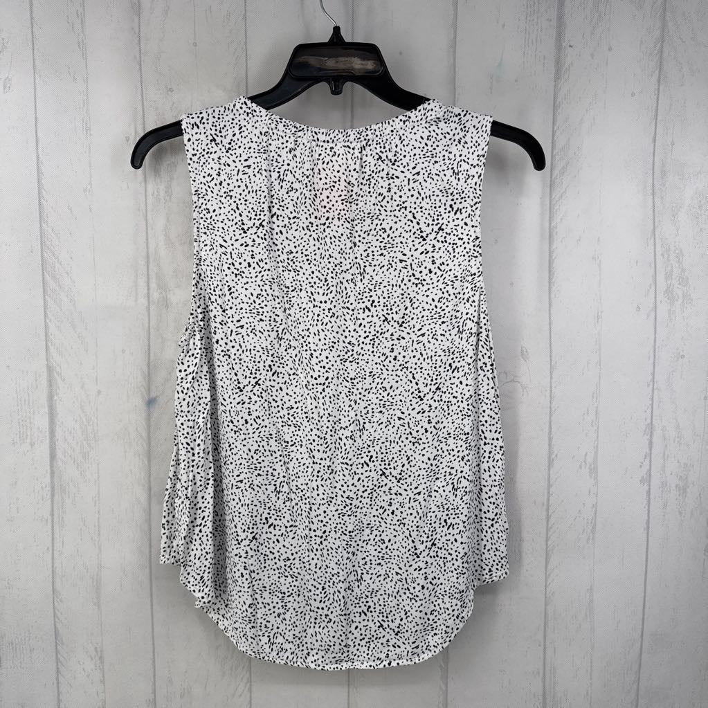 L animal print tie front cami