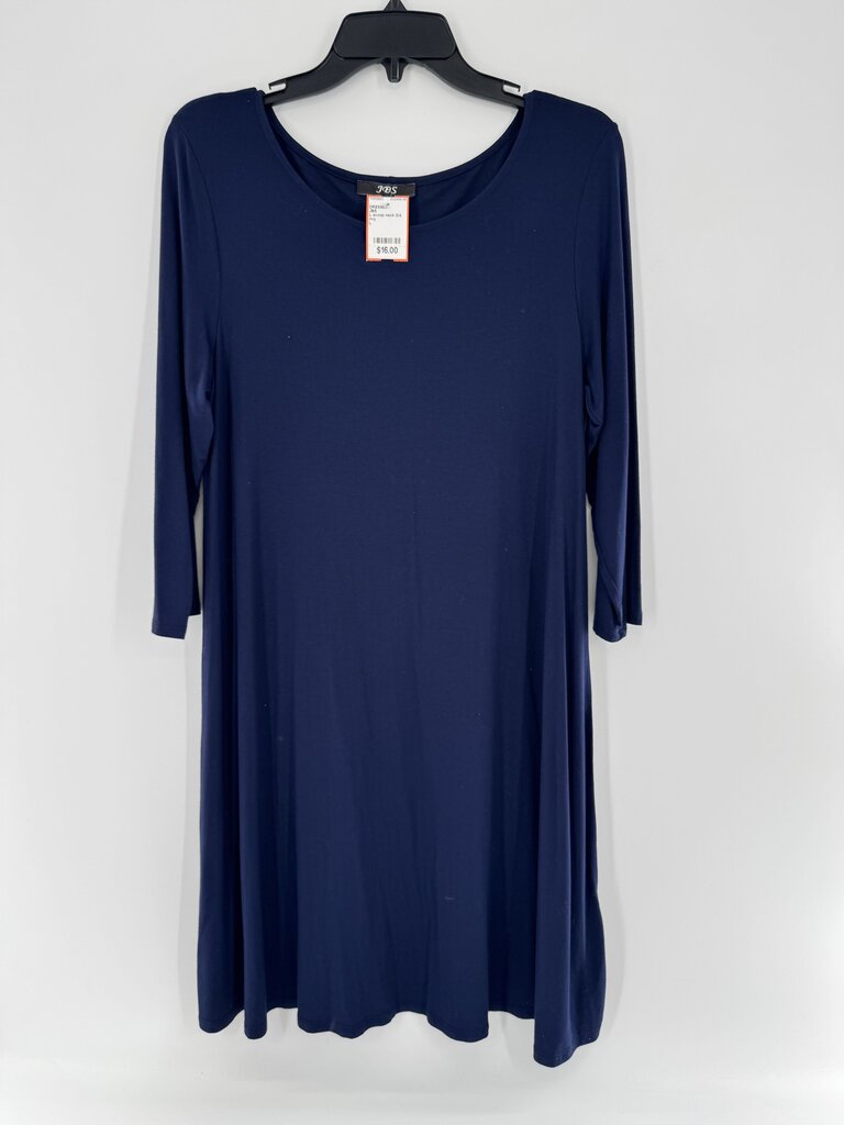 L scoop neck 3/4 slv knit dress
