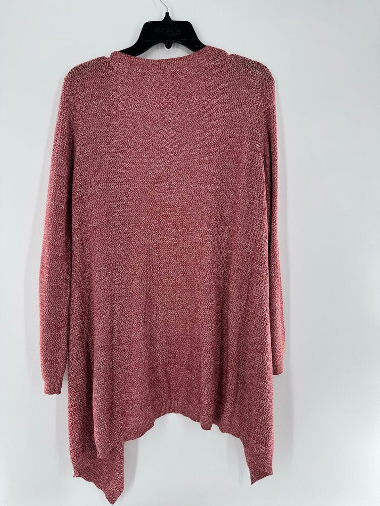 L open knit flowy cardi