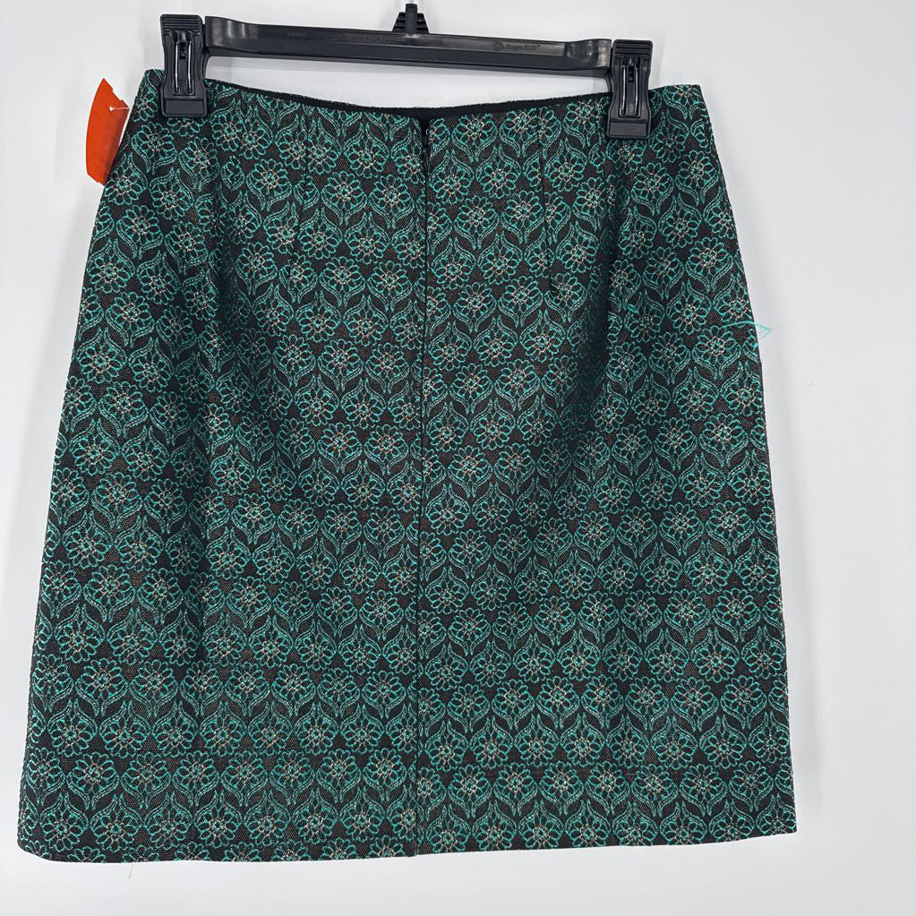 0-P metallic woven skirt