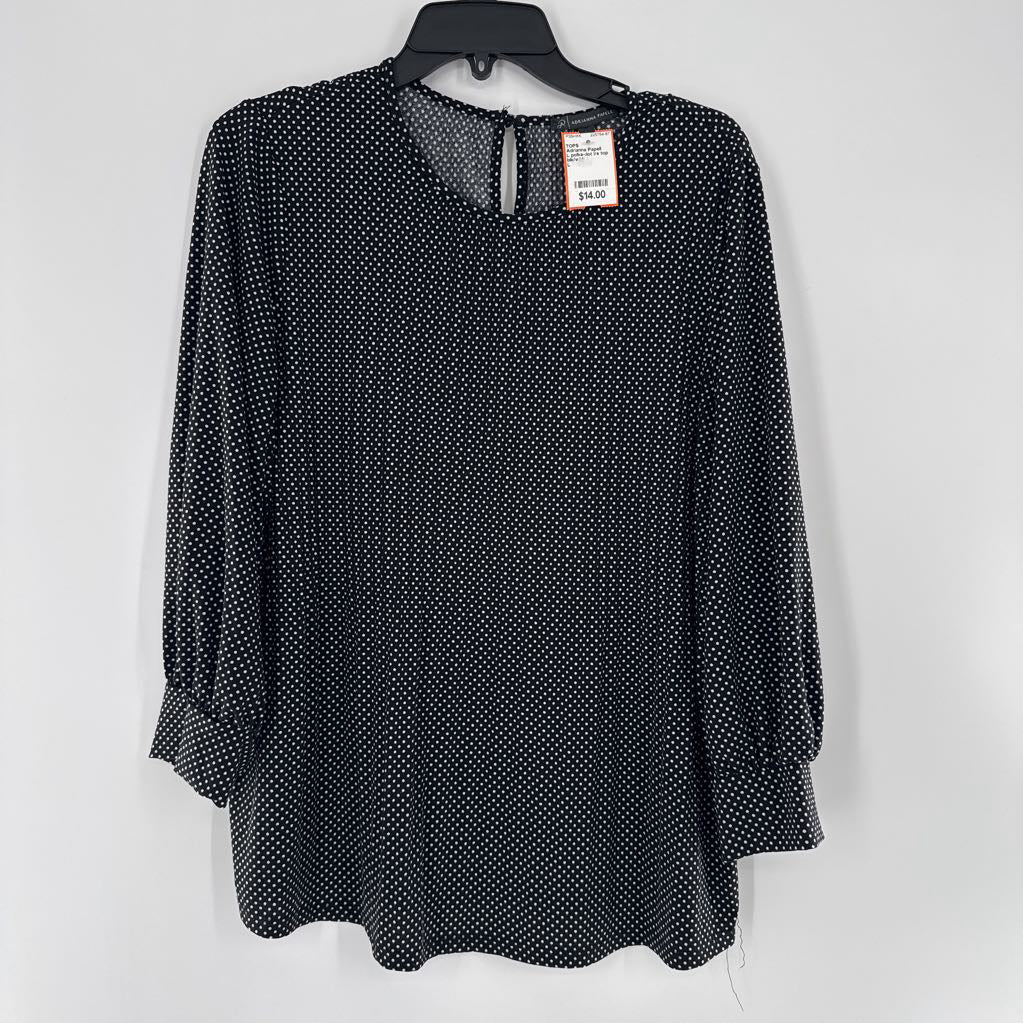 L polka-dot l/s top