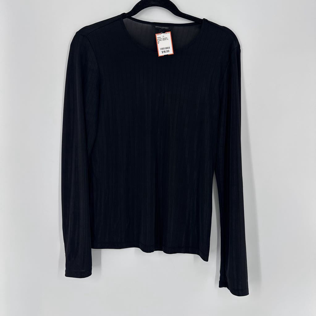 M silky ribbed l/s top