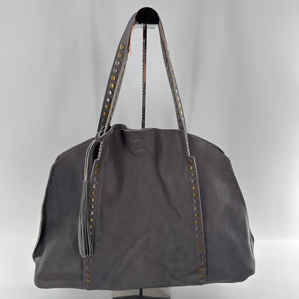 leather studded satchel