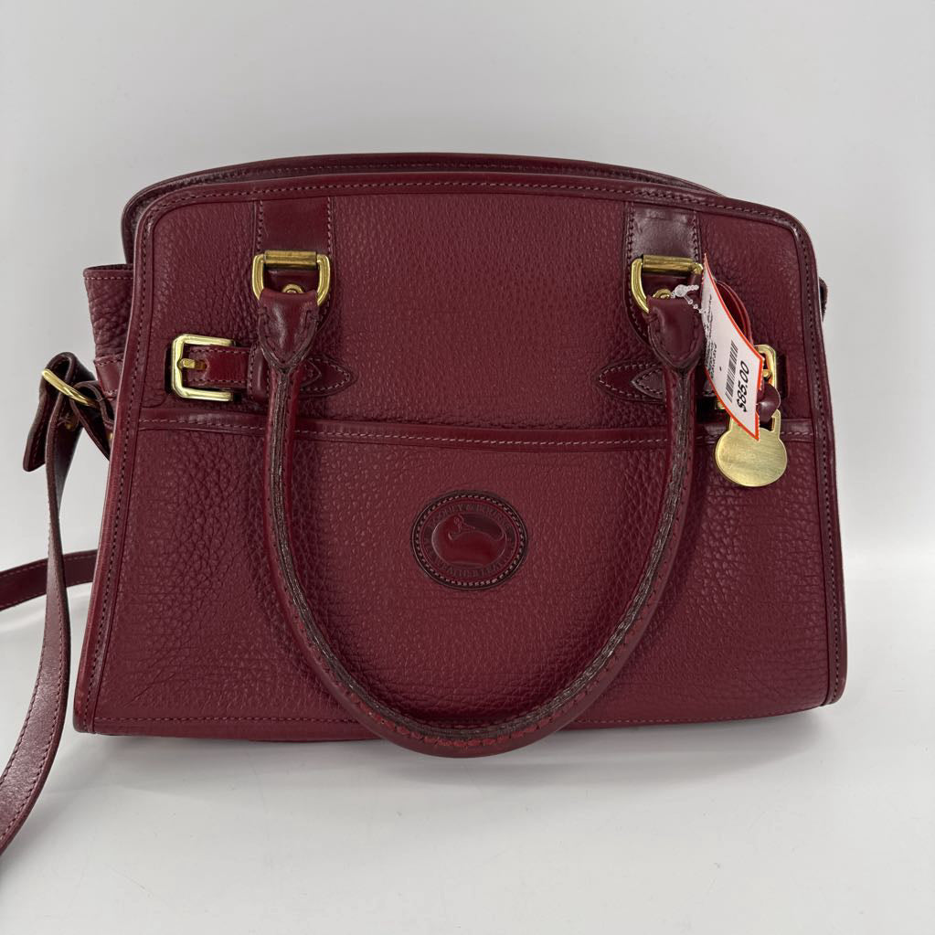 vintage leather buckle bag satchel