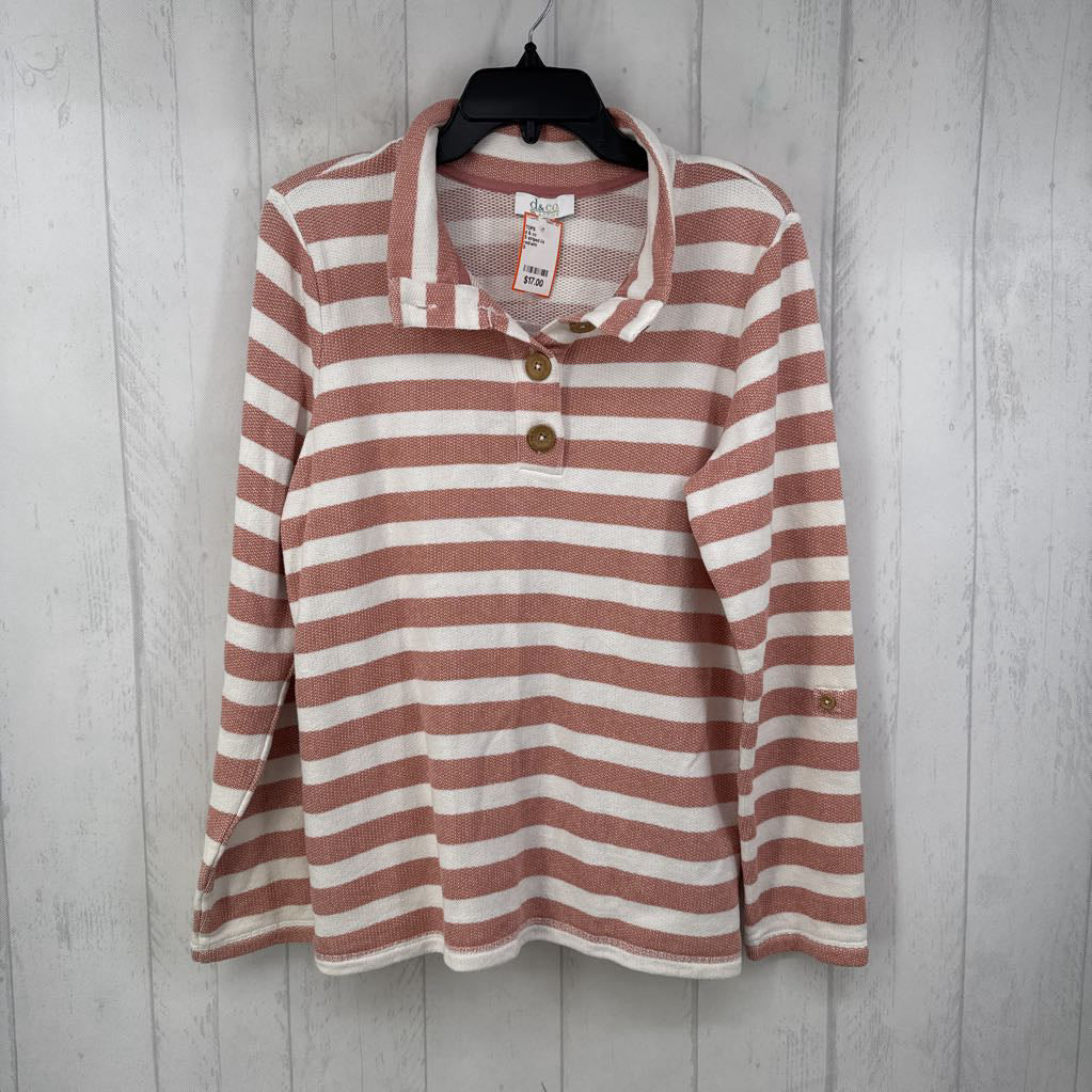 S striped l/s pullover