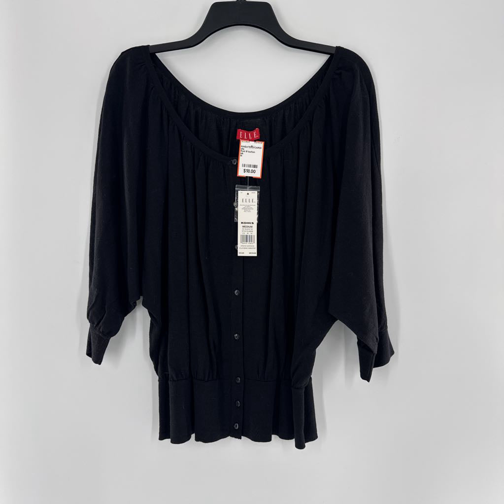 R44 M button down elbow slv cardi