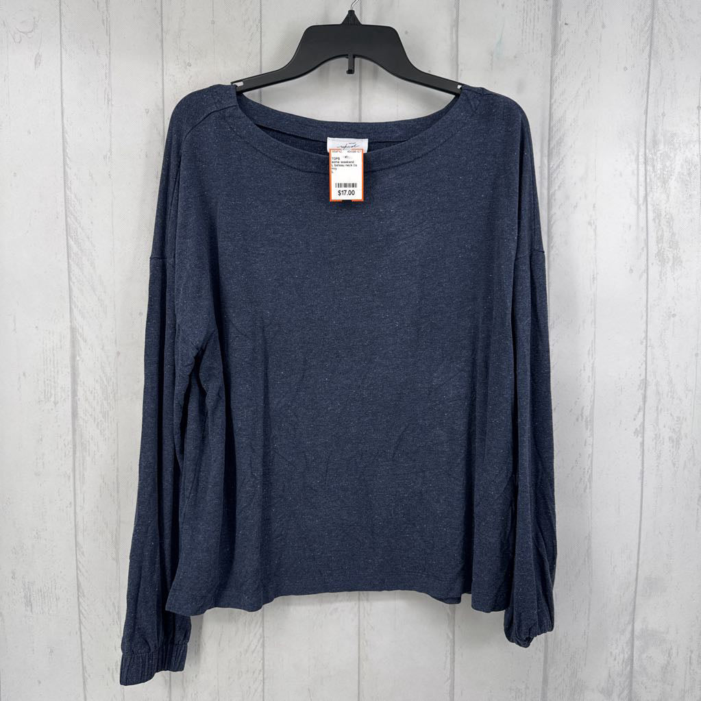 L bateau neck l/s top