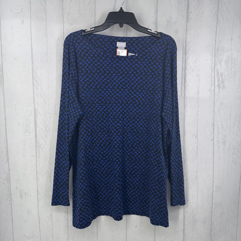 R70 XL checkerboard l/s tunic