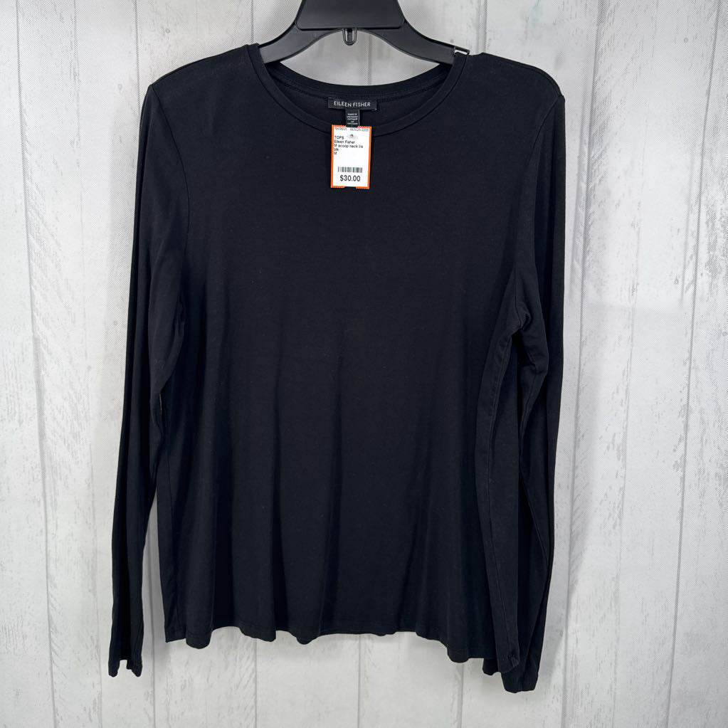 M scoop neck l/s tee