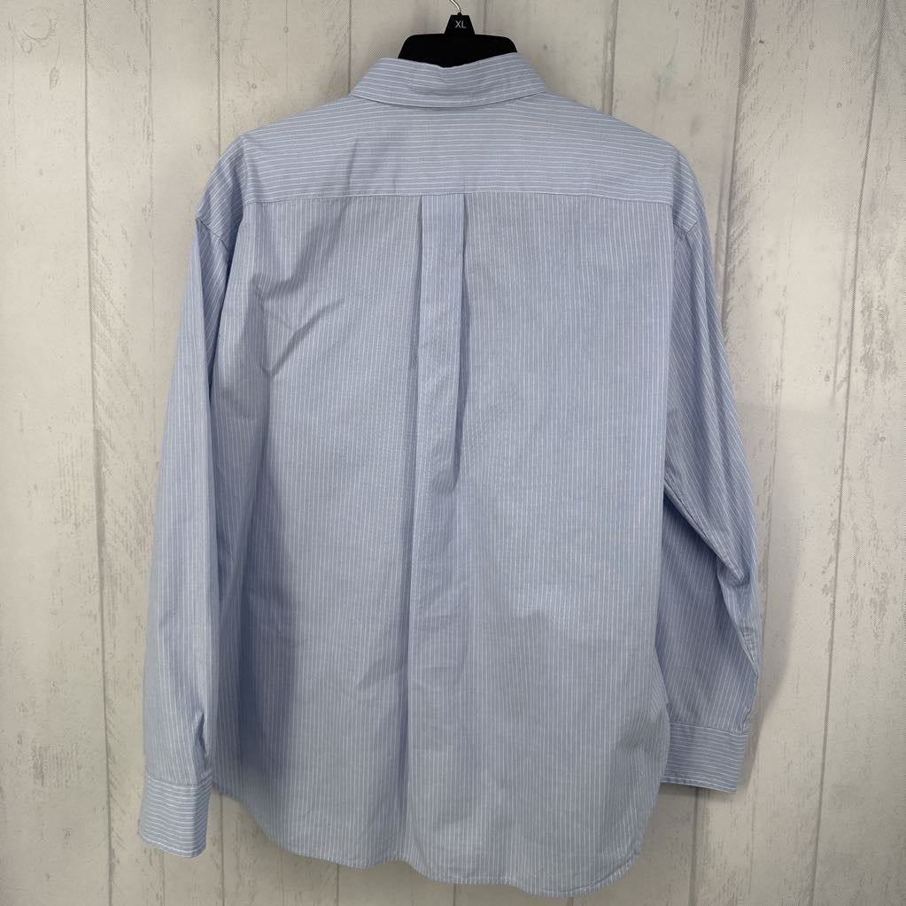 M striped button down l/s top