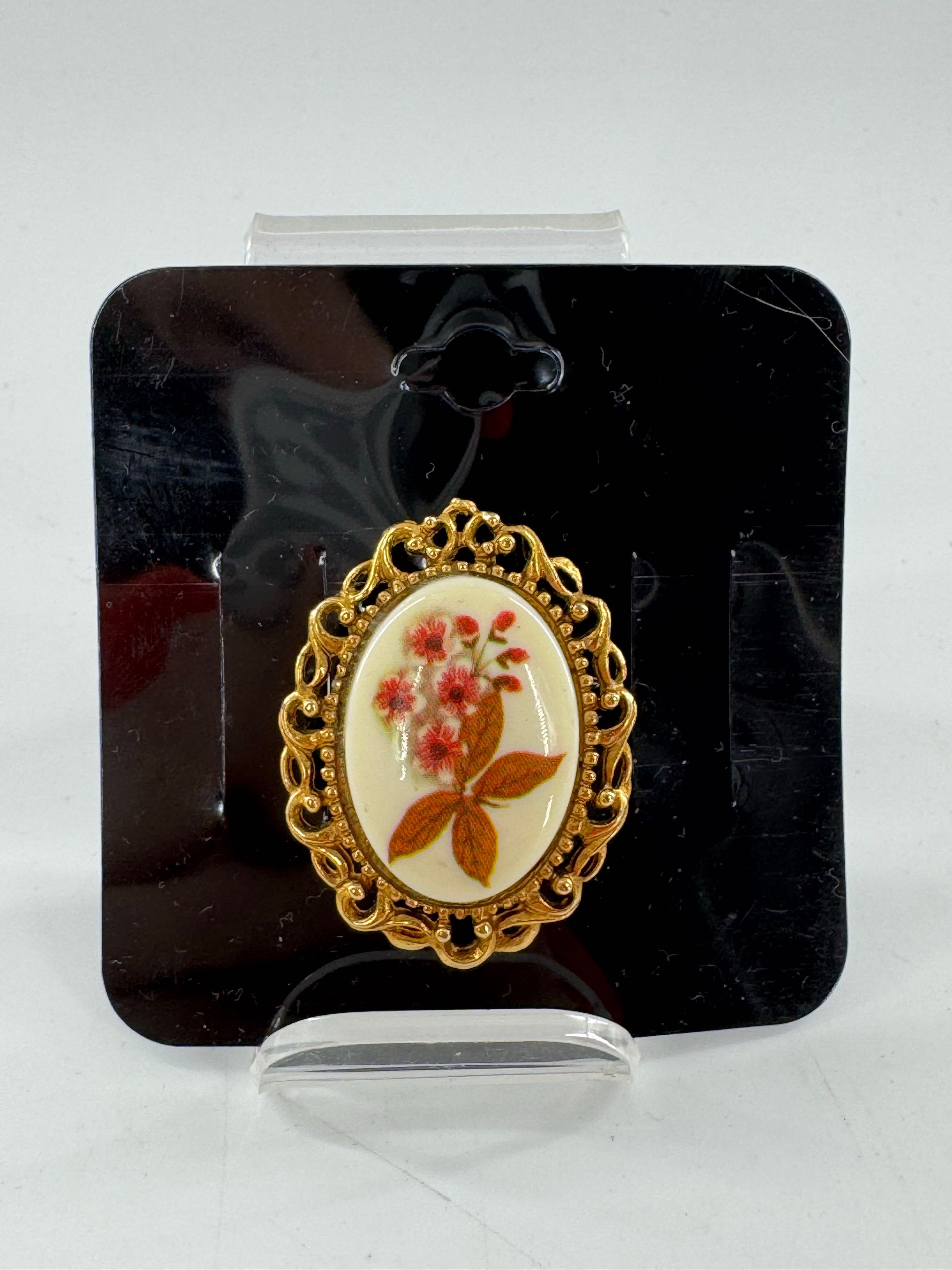 vintage floral brooch