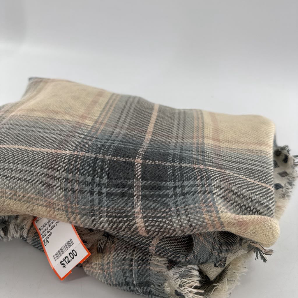 O/S double pattern blanket scarf