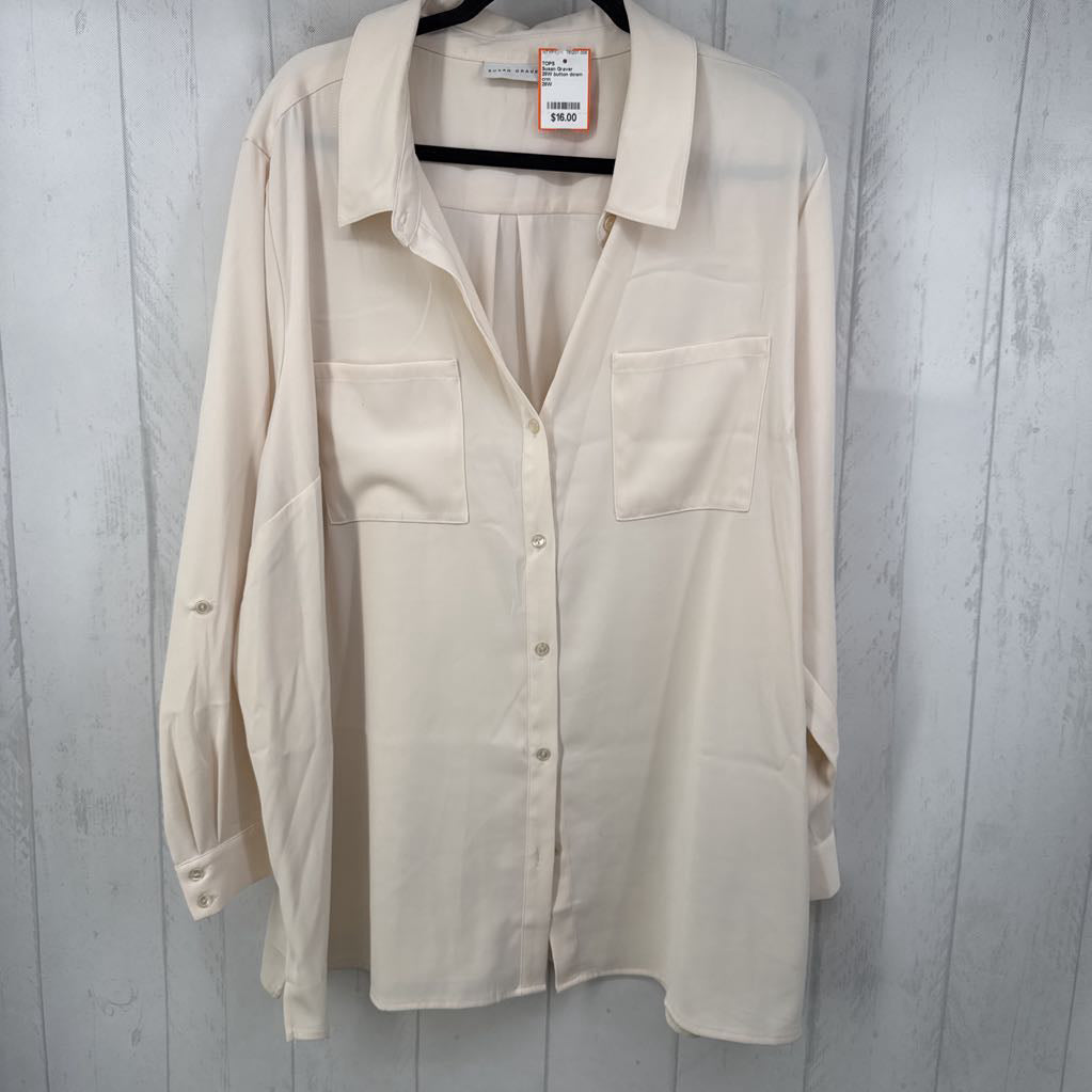 28W button down l./s top
