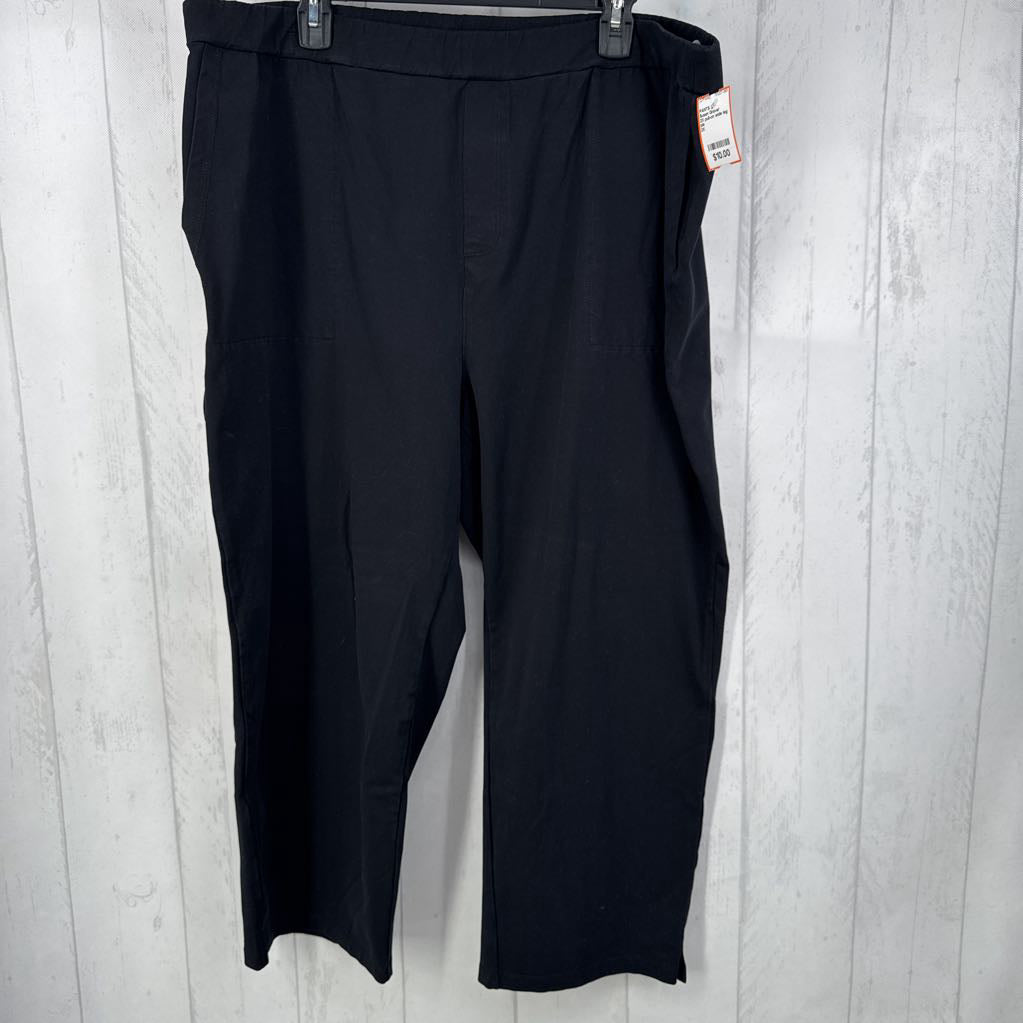2X pull-on wide leg pant