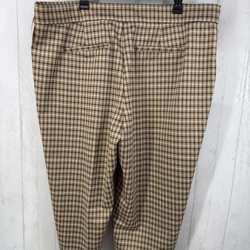 22WP plaid pull-on pant