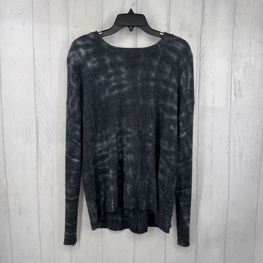 L tie-dye open back l/s top