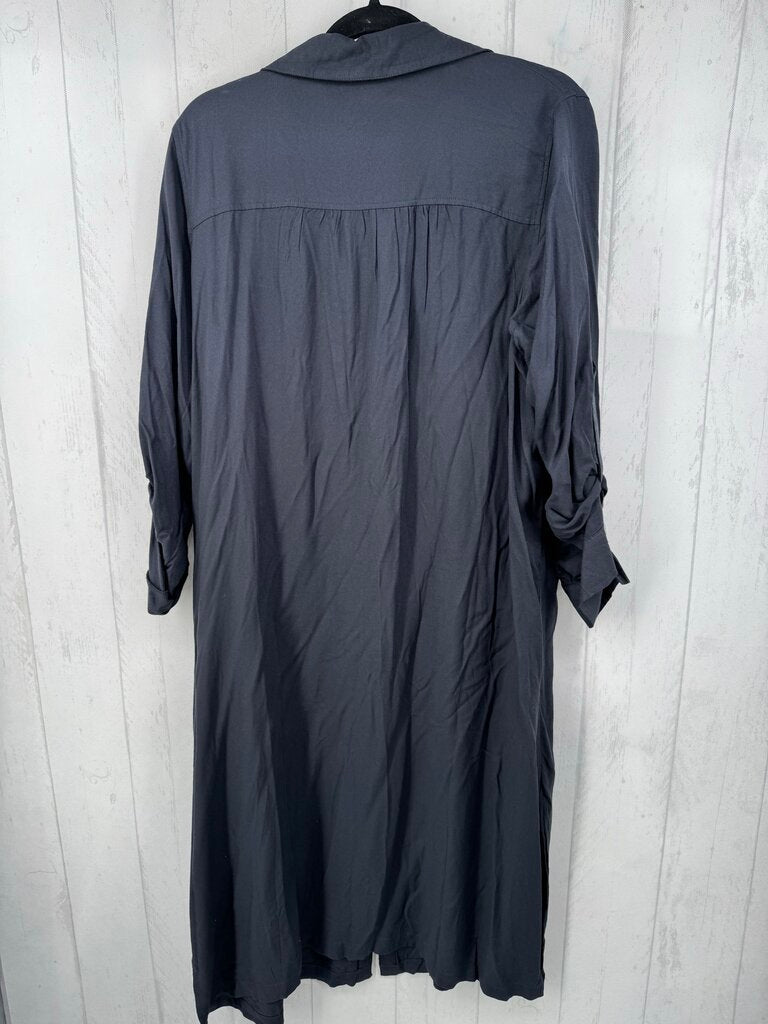 R35 XXL button down l/s twill dress