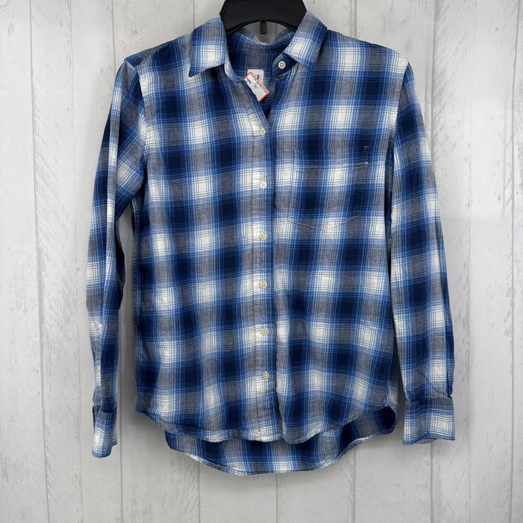 XS l/s plaid button shirt
