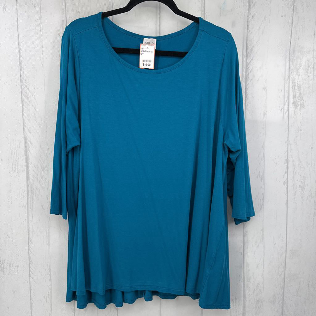 2x elbow slv hi-low top