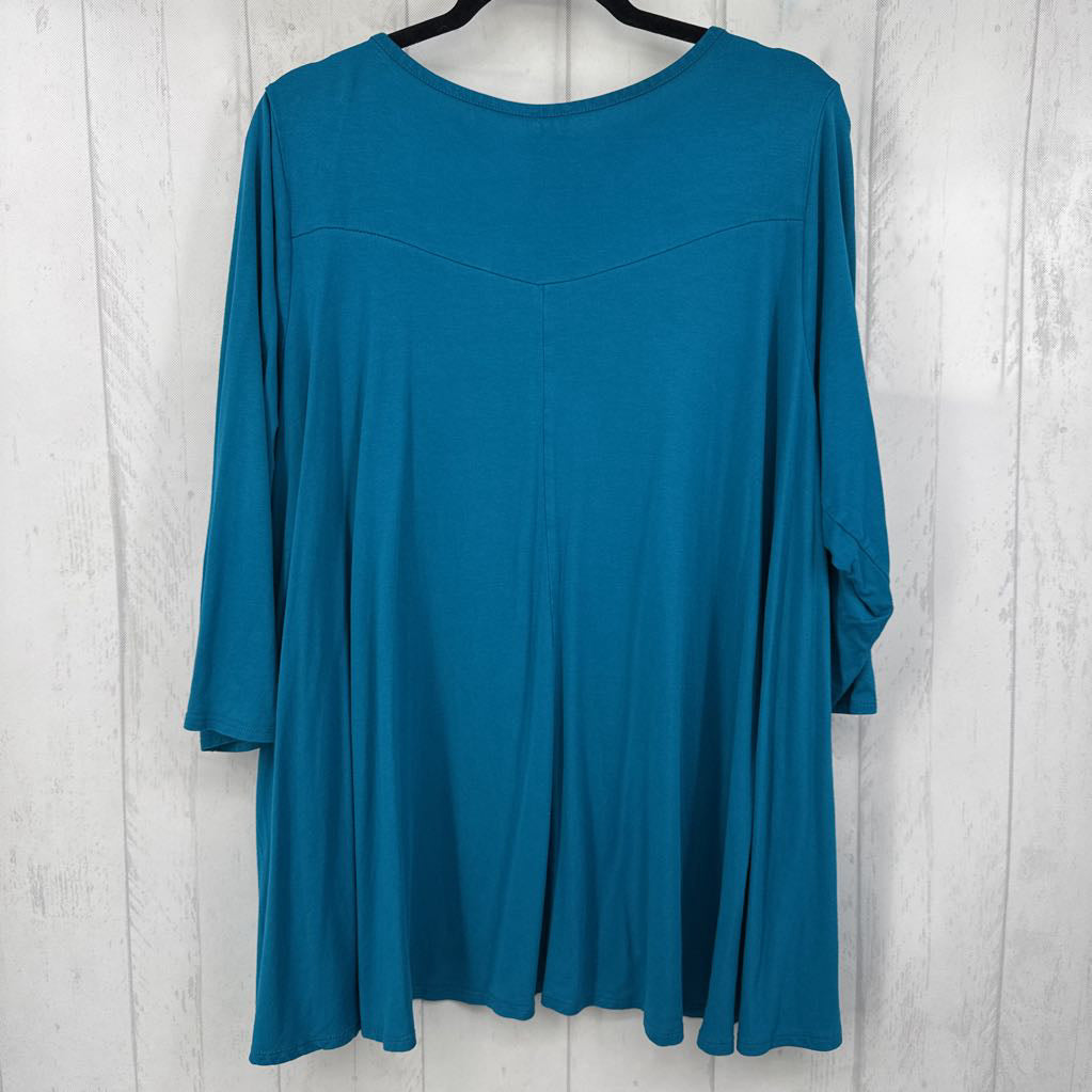 2x elbow slv hi-low top