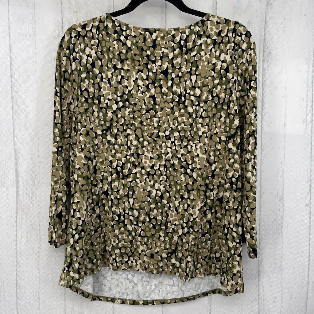 1x 3/4 slv print drape top