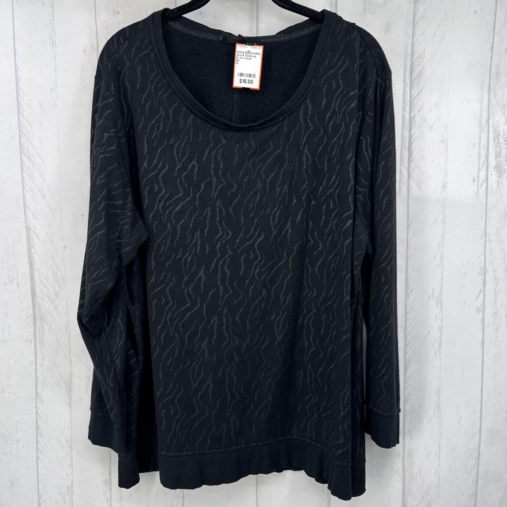 2x l/s v-neck sweater