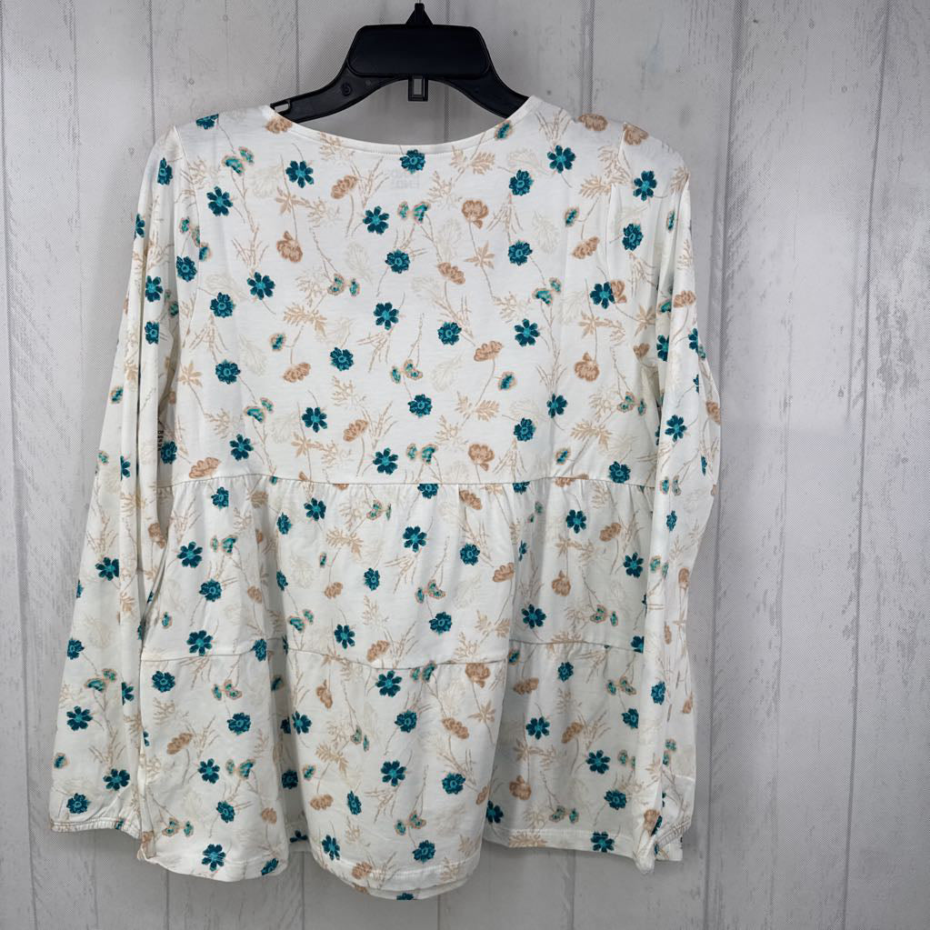 M-P flo print tiered l/s top