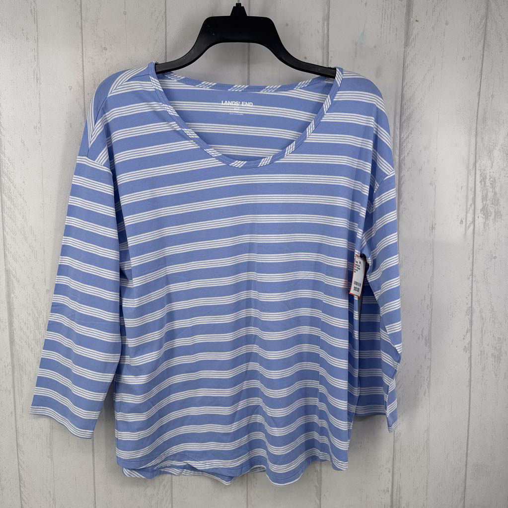 M-P striped crewneck 3/4 slv tee