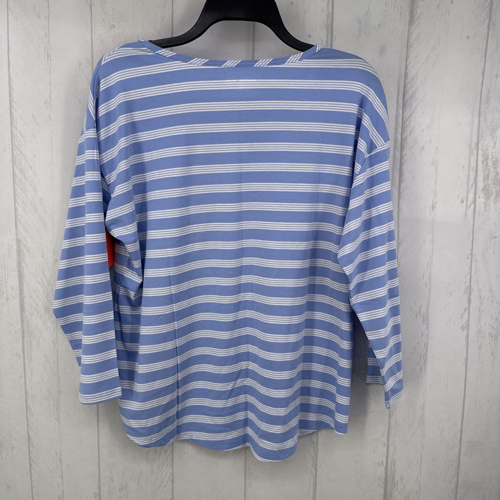 M-P striped crewneck 3/4 slv tee