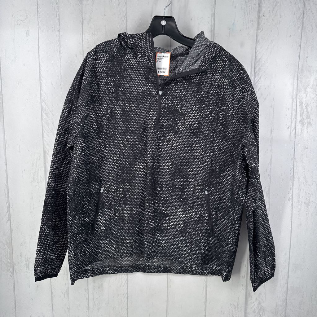 L printed windbreaker