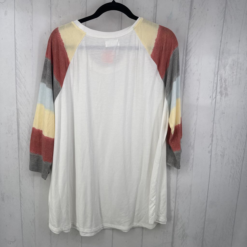 2X crewneck colorblock slv tee