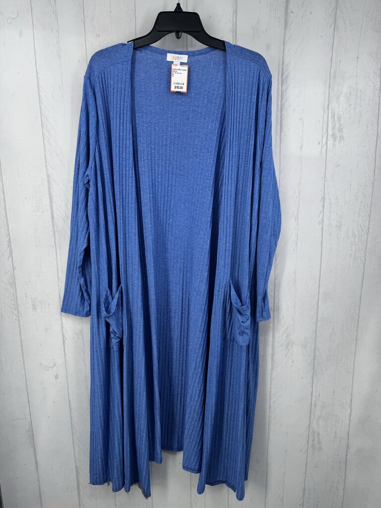 XL rib knit l/s duster